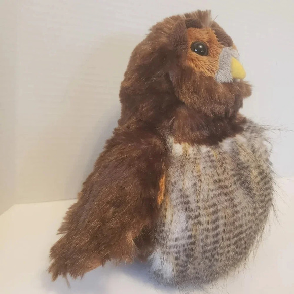 Ganz-Cheektowaga Barred Brown Webkins Stuffed,Plush  Toy Owl. - Picture 2 of 10